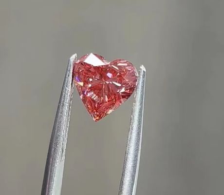 1.15ct सिंथेटिक सीवीडी पिंक हार्ट डायमंड ब्रिलियंट कट आर्टिफिशियल लैब में विकसित
