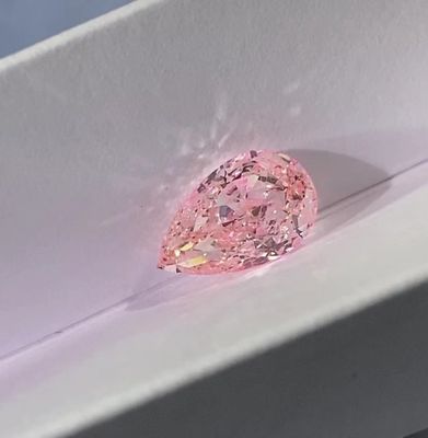 VS1-VVS1 लैब मेड पिंक डायमंड पीयर मॉडिफाइड ब्रिलियंट कट 1.1ct-1.5ct