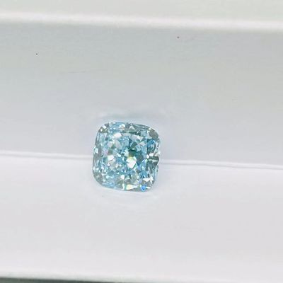 VS1 कुशन ब्रिलियंट कट सीवीडी लैब ग्रोन ब्लू डायमंड्स 3.2ct-3.6ct