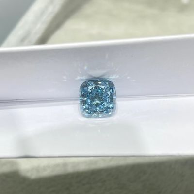 कुशन ब्रिलियंट कट 1.17ct ब्लू डायमंड लैब ग्रोन कलर्ड डायमंड्स VS1