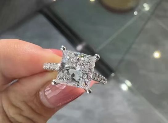 प्रयोगशाला में निर्मित हीरा आभूषण राजकुमारी प्रयोगशाला में उगाए गए हीरे आभूषण हीरा के छल्ले स्टड झुमके