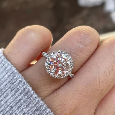 18K असली सोना डीईएफ वीएस लैब उगाया हीरा अंगूठी कस्टम अच्छा गहने