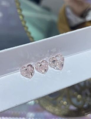 हार्ट गुलाबी हीरे प्रयोगशाला में उगाए गए हार के लिए हीरे की अंगूठी लटकन
